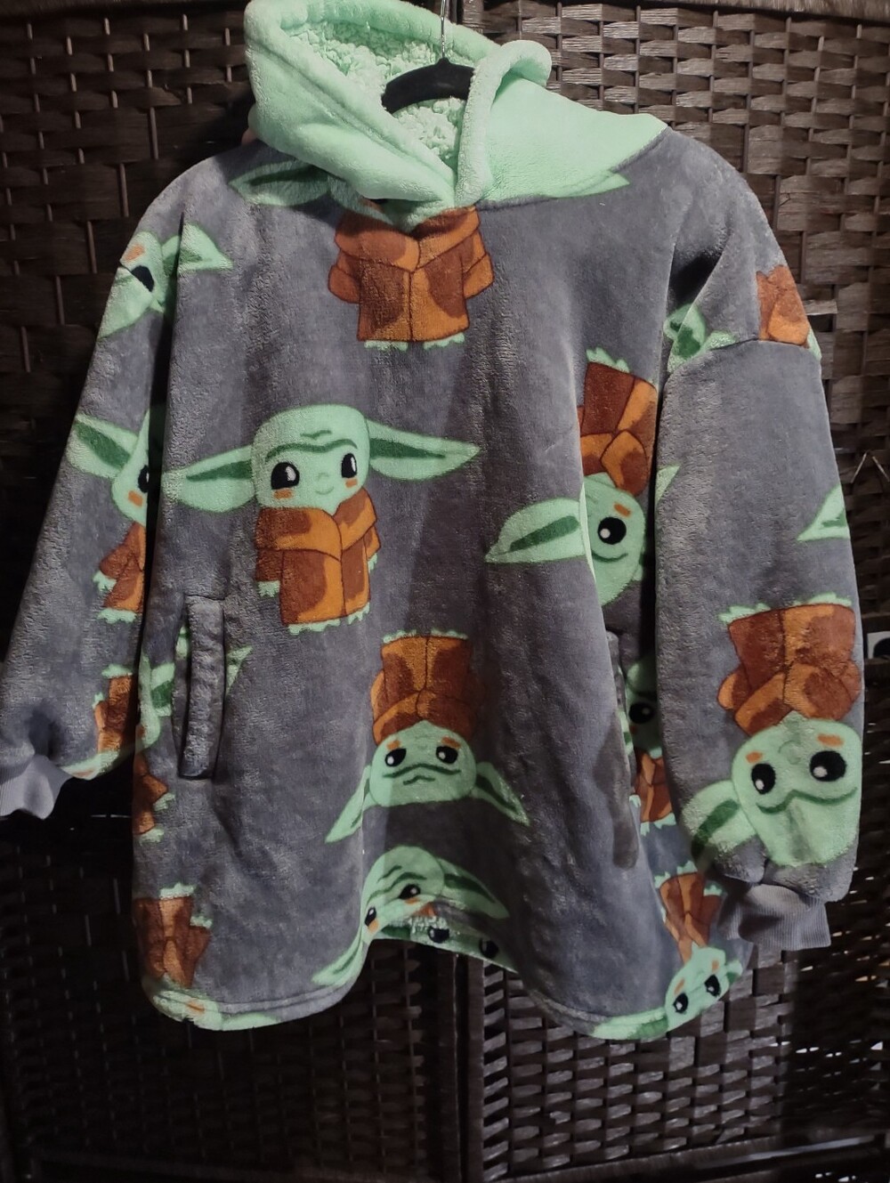 Star Wars Baby Yoda Oversized Plush Hoodie Kids 4-10